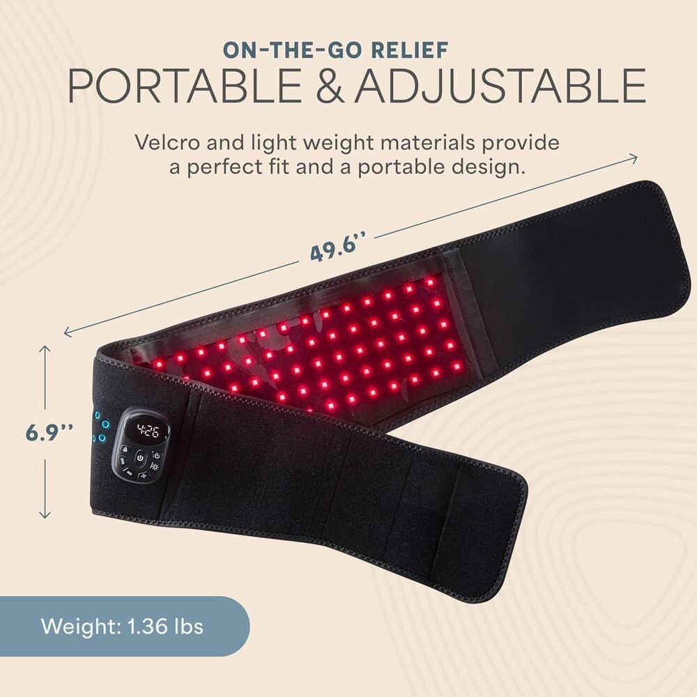 New LifePro Allevared Pro Elite Wireless Red Light Therapy Belt Pain Relief - Picture 2 of 7